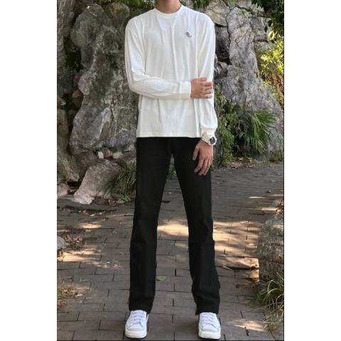 美式高街基礎款黑色牛仔褲男女cleanfit百搭修身直筒休閒長褲潮牌