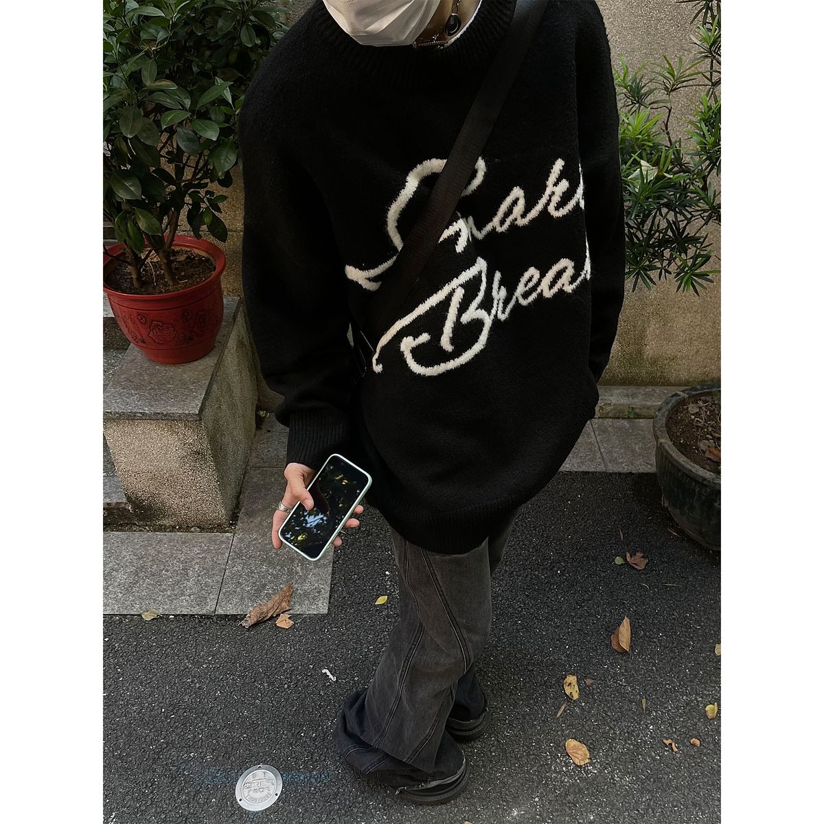 MaxDstr American retro Gothic letter sweater sweater for men and women loose lazy trend brand autumn and winter jacket