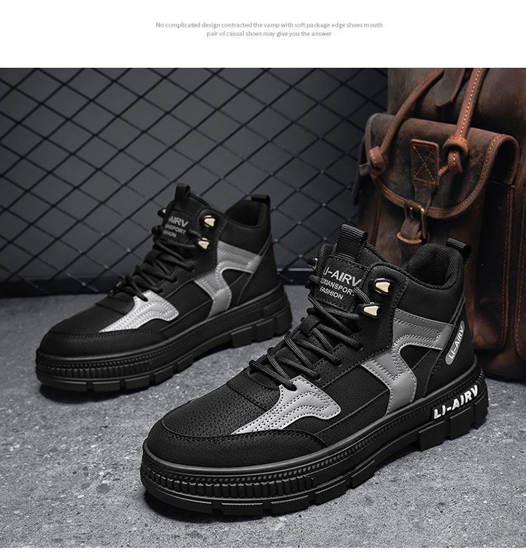Bottines martin chaussures coton marche fourrées semelle épaisse_voghion.com