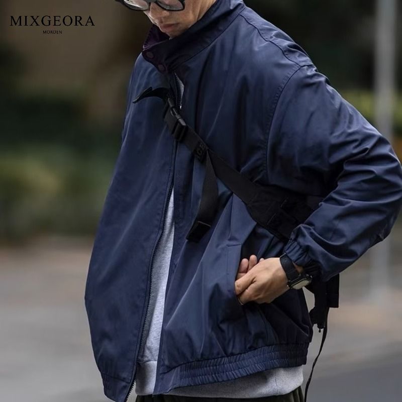 MIX GEORA美式复古夹克工装外套男女春秋日系潮牌山系户外冲锋衣