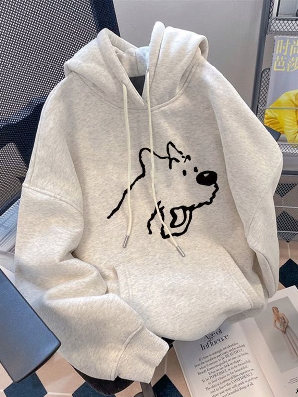 UO100%純棉港風潮流連帽衛衣男oversize秋冬寬鬆潮流百搭情侶外套