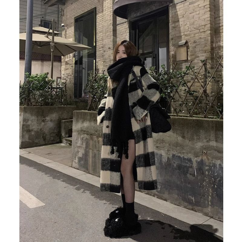 長款呢子大衣女毛呢外套秋冬季韓系小個子高級感赫本風日式英倫風