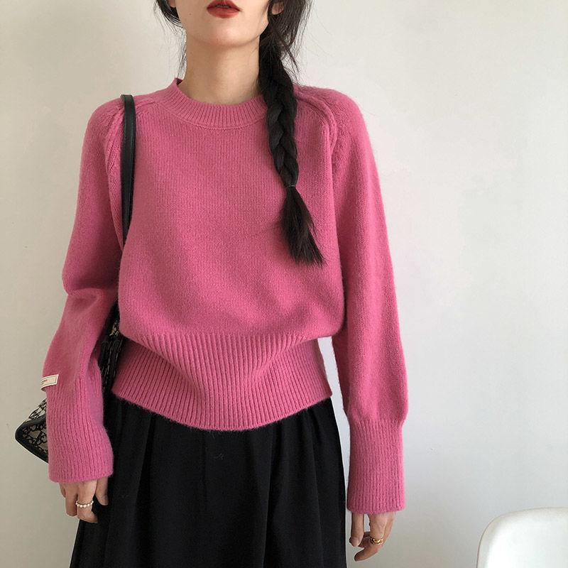 毛衣女款新款秋冬天內搭加厚高腰短款時尚高質感上衣慵懶外穿