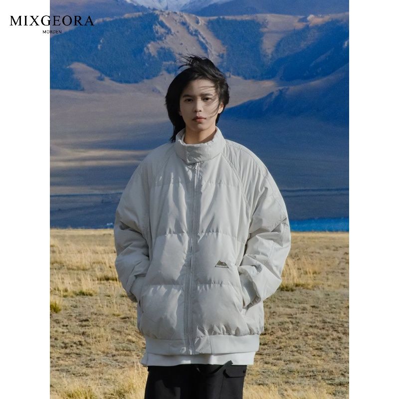 MIX GEORA stand collar cotton coat for men and women warm bread coat autumn and winter casual all-match cotton coat thickened jacket