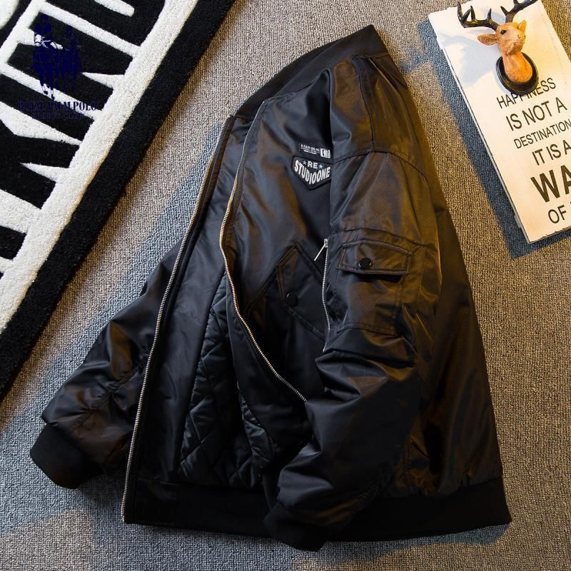 保羅潮牌美式潮牌飛行員夾克棉服男秋冬季復古工裝棒球服外套棉衣