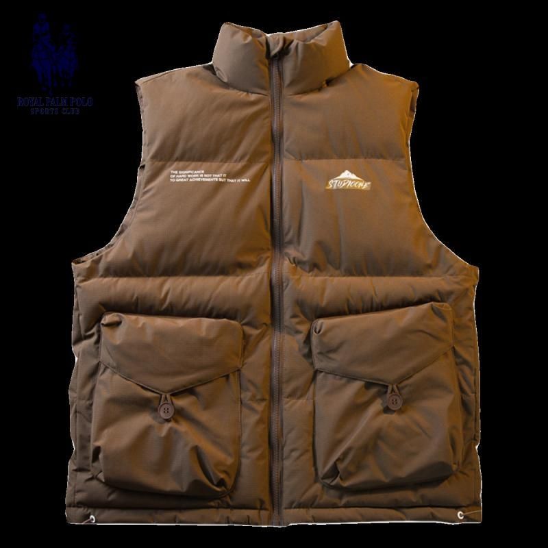 Paul trendy brand retro workwear cotton vest men's winter outer wear handsome high-end waistcoat sleeveless vest jacket for men