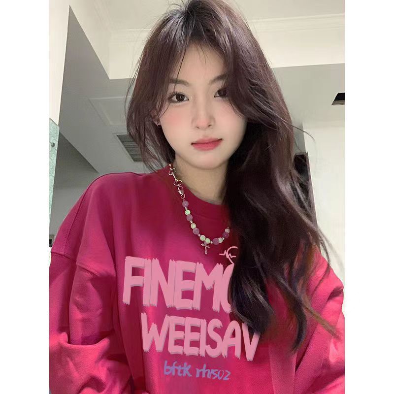 UO100%450G純棉重磅銀狐絨美式hiphop衛衣女學生秋冬季鹽系學院風