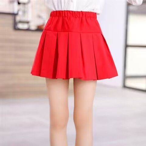 Girls skirt suit pleated skirt 2024 autumn and winter new style girls woolen skirt children's college style JK skirt