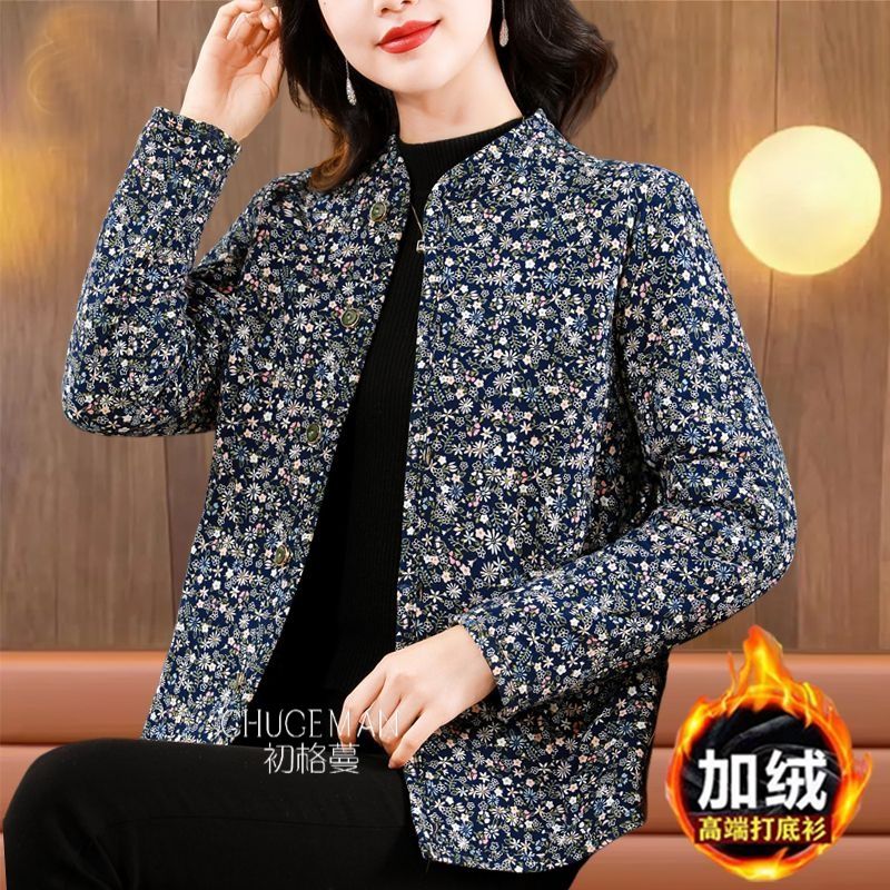 專櫃同款雙面磨毛駝絨棉外套長袖女上衣秋冬新款寬鬆媽媽大碼棉衣