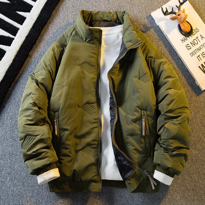 Paul trendy winter thickened outdoor functional stand-up collar cotton coat men's short American bomber jacket cotton coat