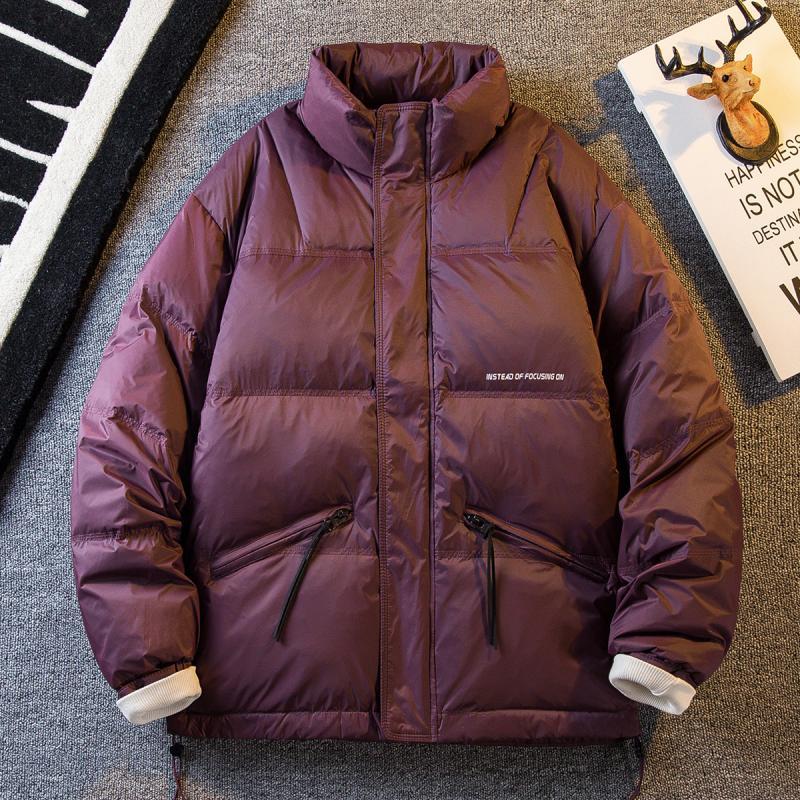 Men's fashion brand American retro stand collar jacket down jacket men's winter light and fashion brand windproof warm winter jacket