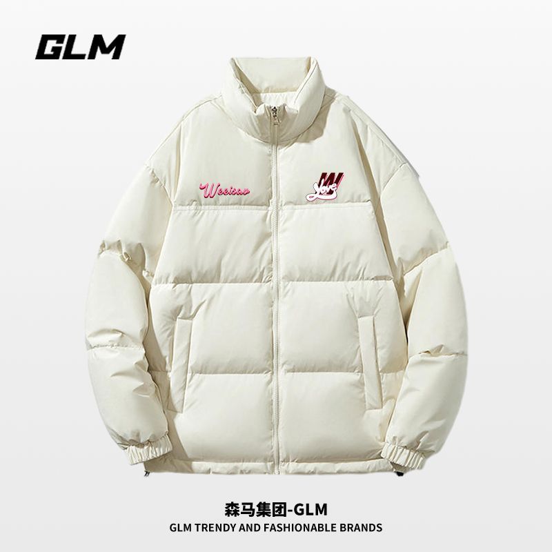Group brand American high street stand collar cotton coat men's winter thickened warm loose cotton jacket