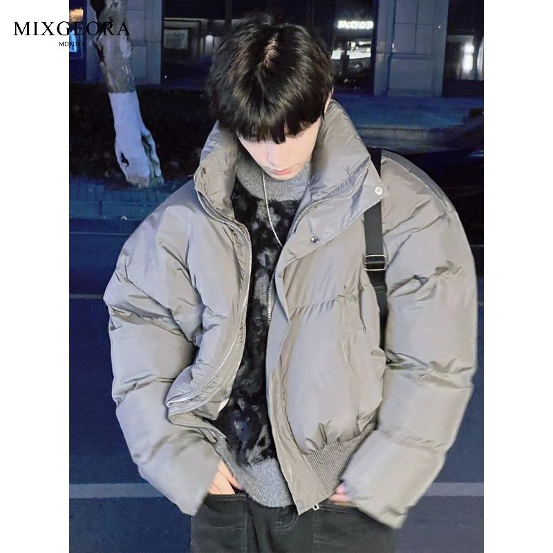 MIX GEORA冬季美式復古棉衣棉服男女短款保暖外套韓版麵包服潮牌