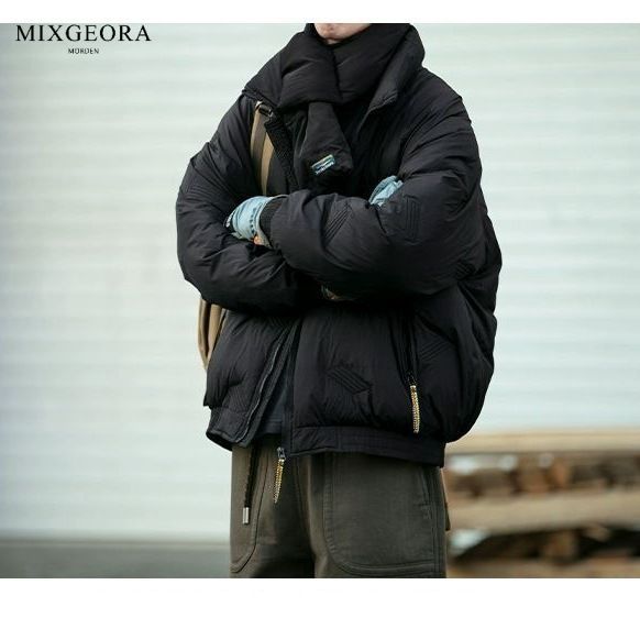 MIX GEORA日系潮牌棉衣冬季设计感保暖立领棉服男女宽松棉袄外套