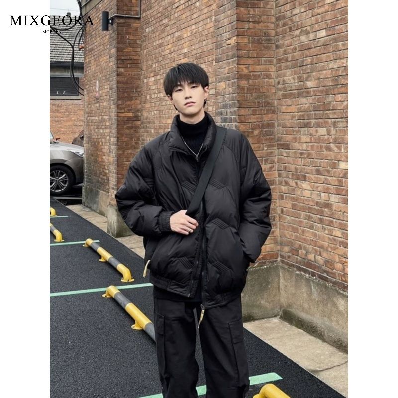 MIX GEORA winter thickened stand collar cotton coat men's American fashion brand loose casual cotton coat warm cotton coat