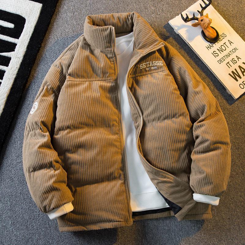 Paul trendy American retro corduroy cotton jacket for boys, winter cotton jacket, new trendy brand warm bread jacket