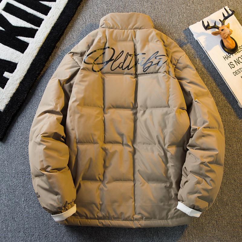 Paul Trendy Winter Stand Collar 90 White Duck Down Jacket Men's American Fashion Brand Loose Lightweight Jacket Coat for Men