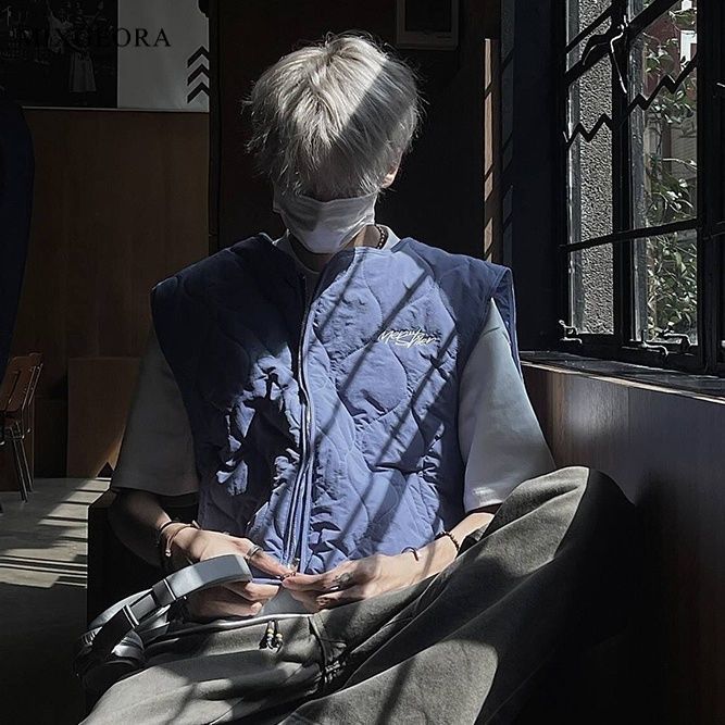 MIX GEORA men's autumn and winter retro layering wear with a cotton jacket, vest, vest and collarless padded top