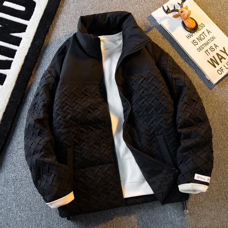 Men's fashion brand high-end stitching small fragrant down jacket men's winter 90 white duck down couple's light down jacket