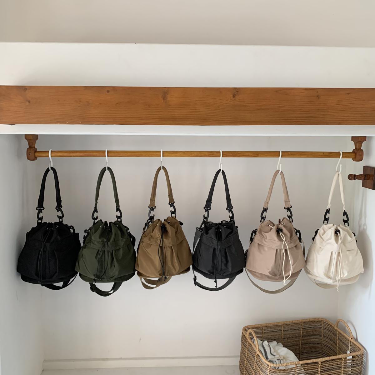 Korean style personalized large-capacity drawstring armpit bag bucket bag nylon cloth casual and versatile one-shoulder cross-body handbag for women