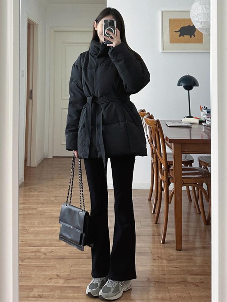 Winter fashion trend black cotton clothing 2023 new high-end and super good-looking niche loose casual warm cotton clothing
