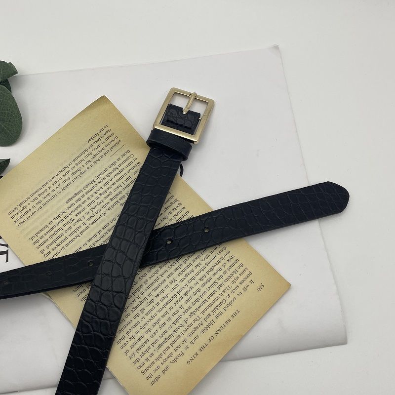 Nouvelle ceinture simple pour hommes, mode ceinture décontractée, poinçon version coréenne de ceinture d'étudiant personnalisée_voghion.com