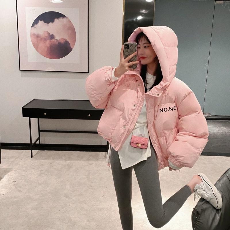韓版時尚短款連帽棉服女冬季爆款設計感小眾寬鬆休閒百搭棉衣ins