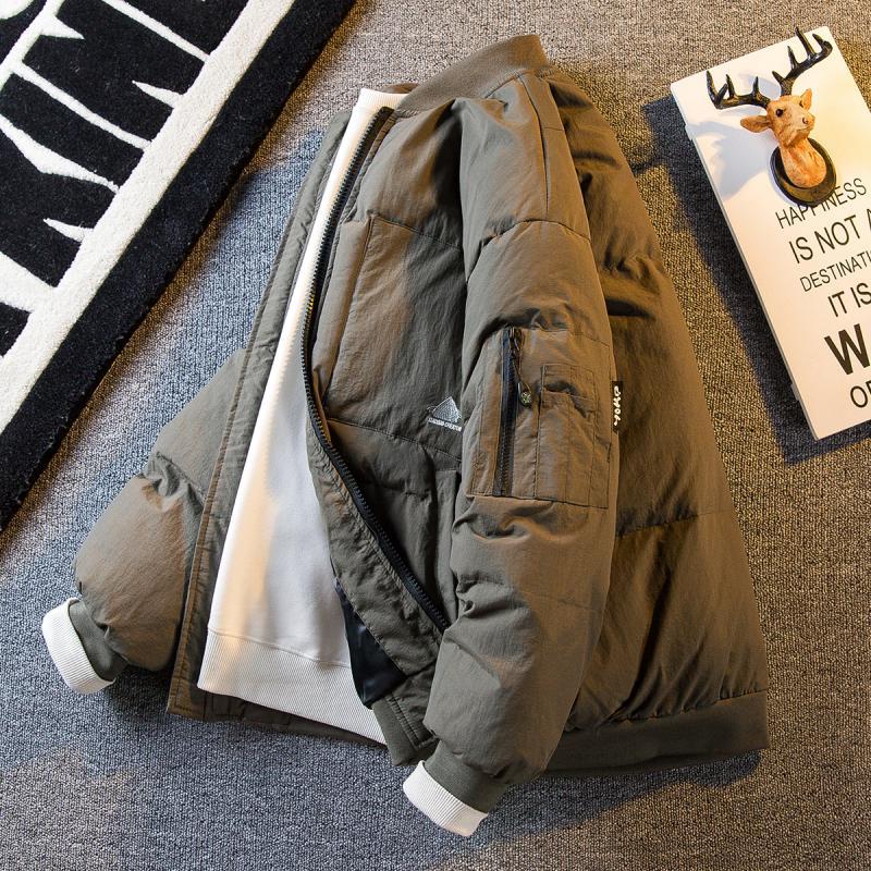 Men's fashion brand American bomber jacket cotton jacket men's autumn and winter warm thickened cotton jacket men's baseball jacket
