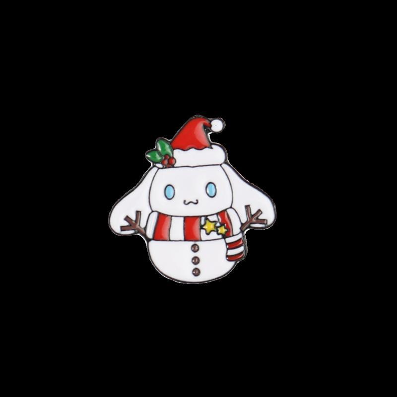Christmas Cinnamon Dog Kurome Brooch Cute Metal Badge Sweater Accessories Pin Bag Decoration Accessories
