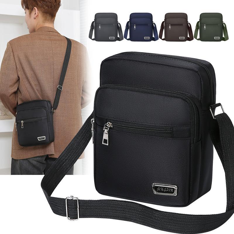 Men's bag Oxford cloth waterproof thickened large men's shoulder bag crossbody bag casual multi-layer backpack business wallet