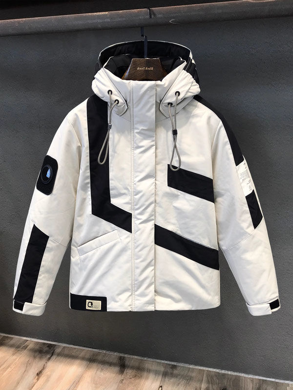 Future technology sense, high-end trendy brand thickened cotton jacket, men's winter hooded work jacket, cotton coat to keep warm and trendy