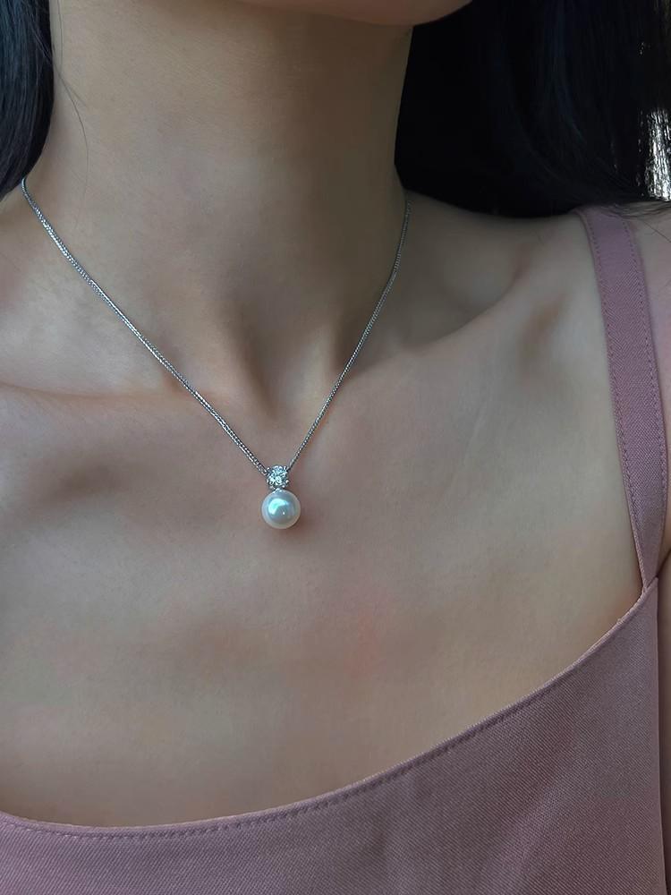 ins cold style pull-out adjustable pearl necklace for women light luxury niche design popular clavicle chain necklace accessories