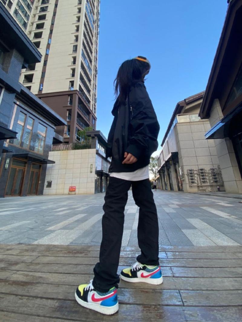 純黑色彈力修身牛仔褲男加絨加厚褲子美式高街cleanfit直筒微喇褲