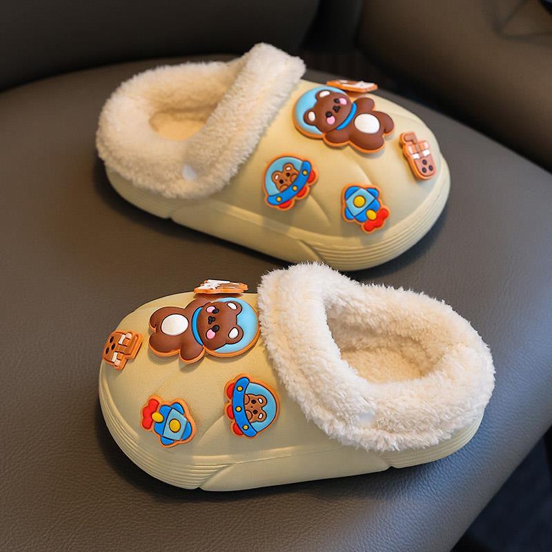 Children's cotton slippers autumn and winter boys and girls baby Ultraman kids winter Paw Patrol cotton