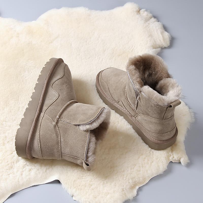 Snow boots for women  winter new style fur integrated plus velvet short boots non-slip warm cotton shoes