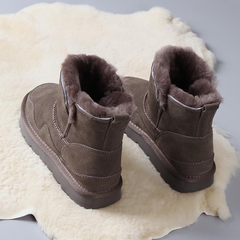 Snow boots for women  winter new style fur integrated plus velvet short boots non-slip warm cotton shoes