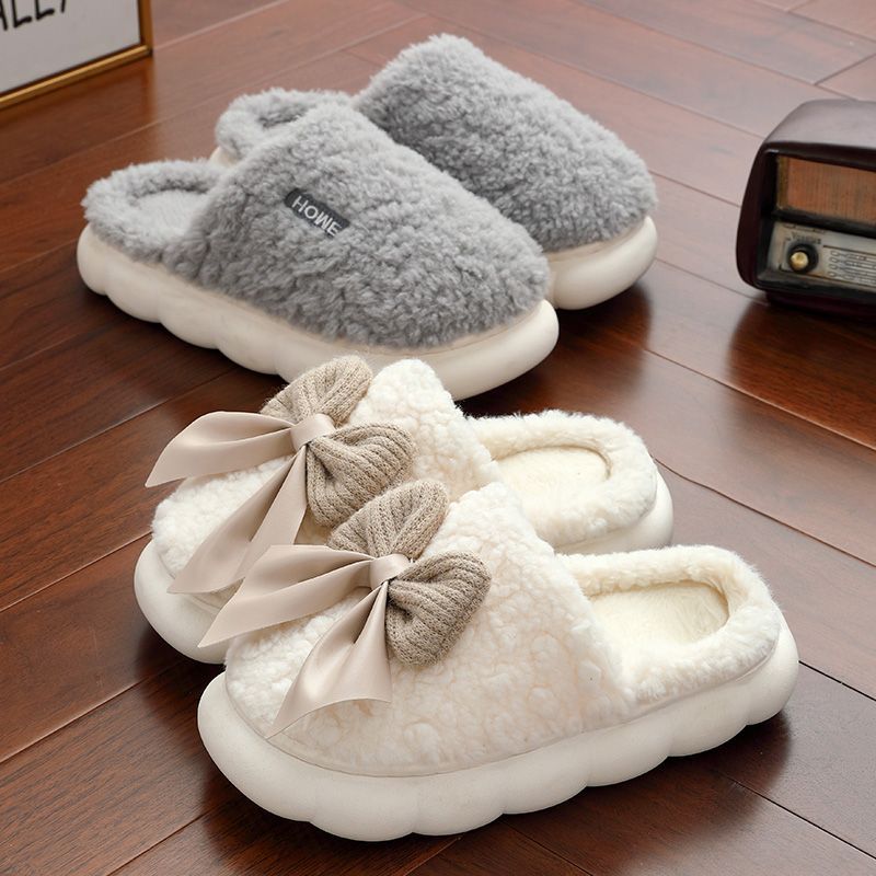 棉拖鞋女士冬季2023新款室内保暖防滑情侣一对买1送1毛绒棉拖女款