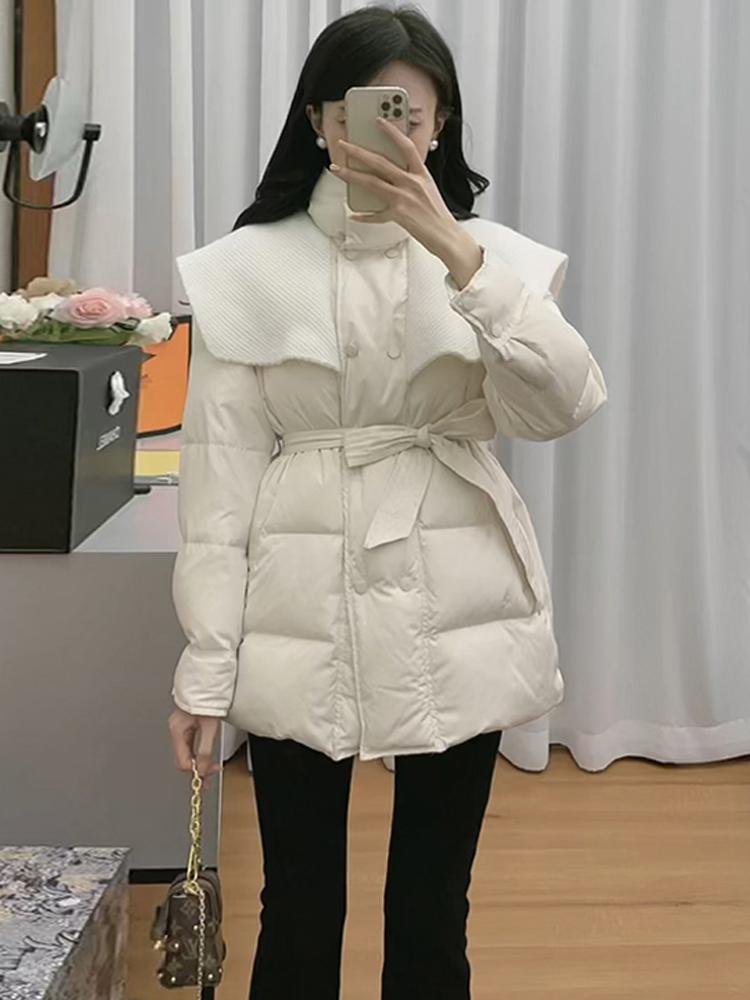 時尚洋氣高級感棉服2023冬季爆款小香風設計感氣質名媛范收腰棉服