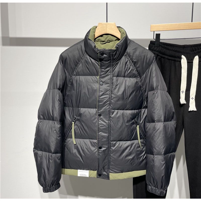 He Shang original American trendy brand loose thickened stand-up collar cotton jacket for men winter new casual versatile warm jacket