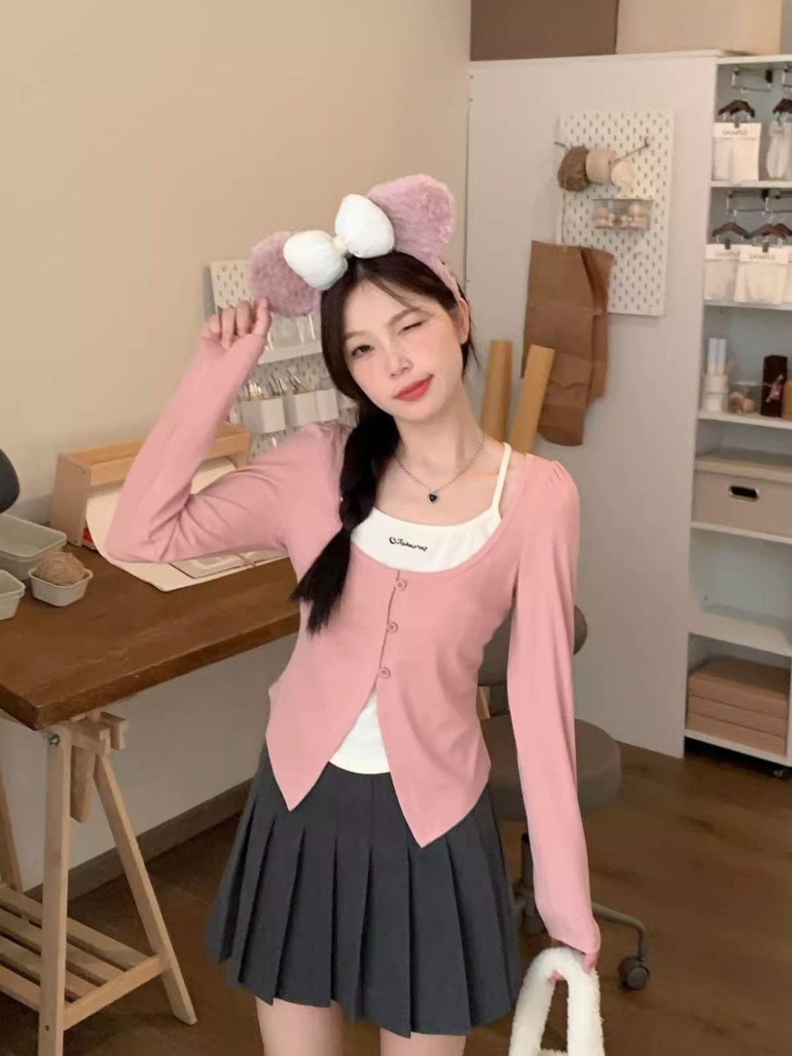 韓版時尚春秋季大碼胖MM假兩件打底衫長袖T恤女顯瘦甜辣短款上衣