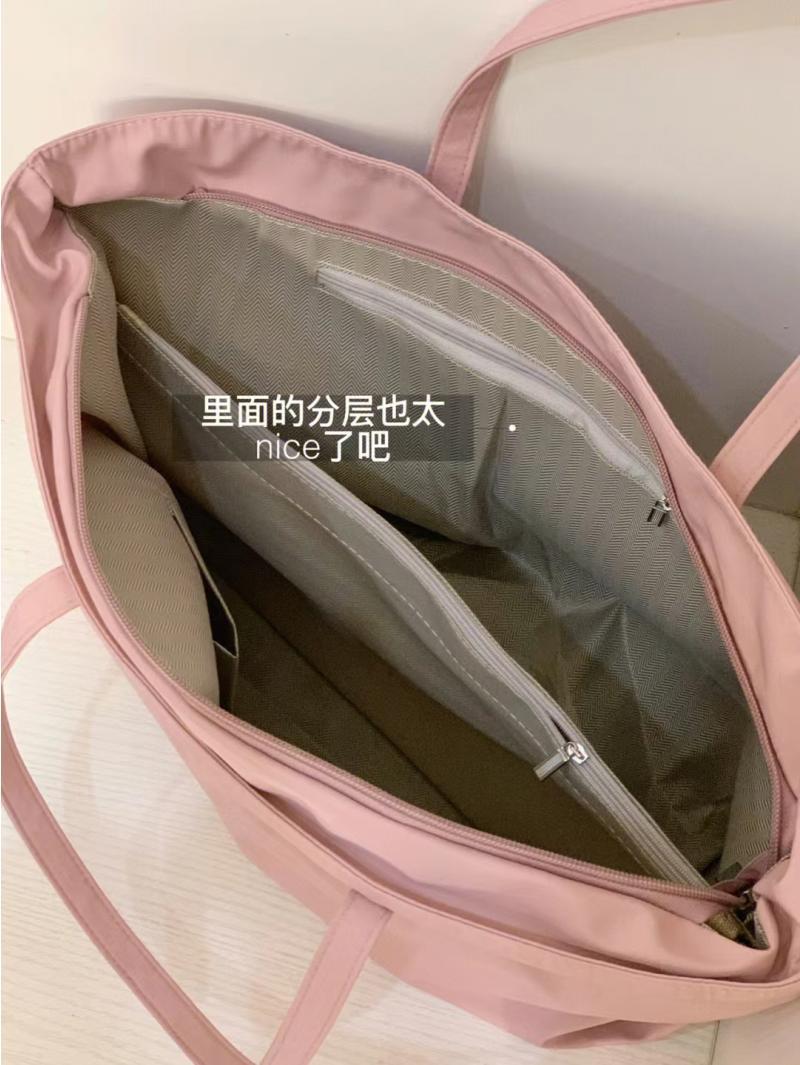 温柔少女奶油紫2023高级感简约学生大容量包包日常单肩通勤购物袋