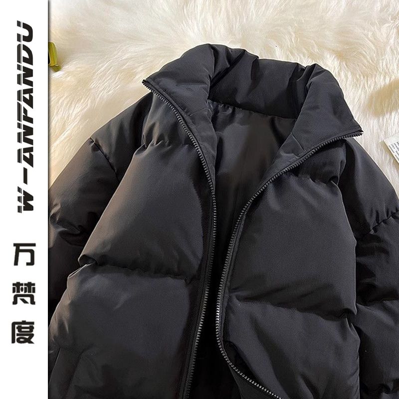萬梵度純色棉衣外套男款冬季美式潮牌高級感棉服高街加厚保暖棉襖