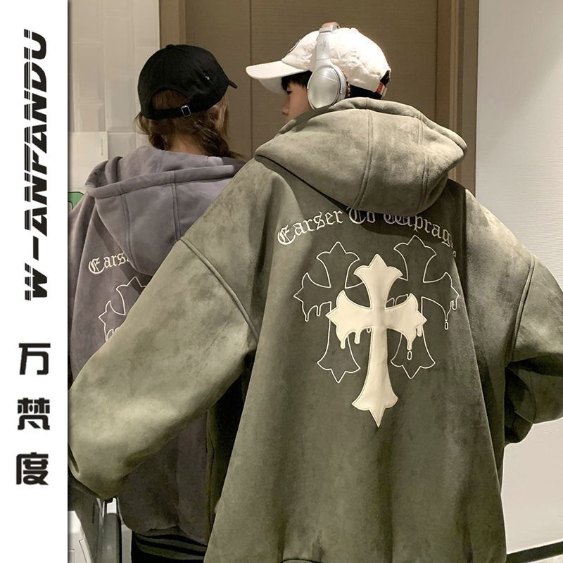 萬梵度情侶裝美式復古絨棉服外套男冬季棉衣潮牌韓版棉襖