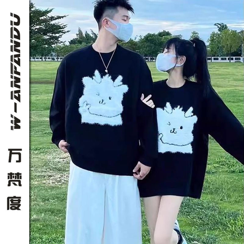萬梵度情侶裝毛衣男女2024新款秋冬季針織衫高級感過年衣服外套潮