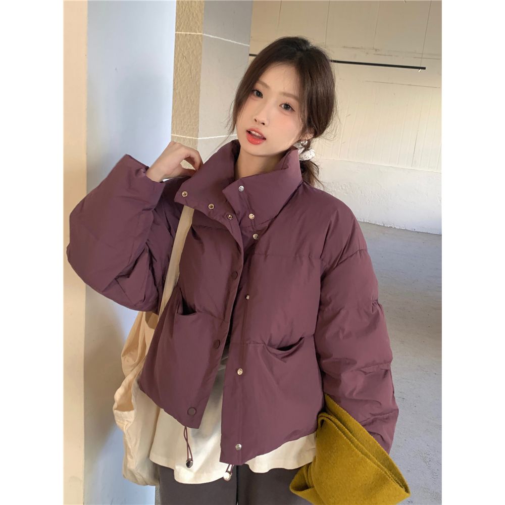 Short thickened bread coat and cotton coat for women winter Korean version  new style Maillard loose and warm small cotton-padded jacket