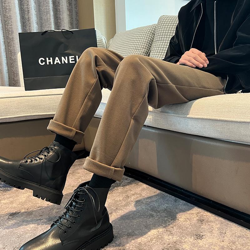 Khaki Martin boots pants paired with men's woolen trousers new autumn and winter cleanfit slim pencil pants