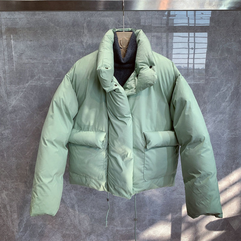 Stand-up collar thickened bread coat warm cotton coat men's winter short style Korean style trendy loose cotton coat jacket cotton jacket trendy brand