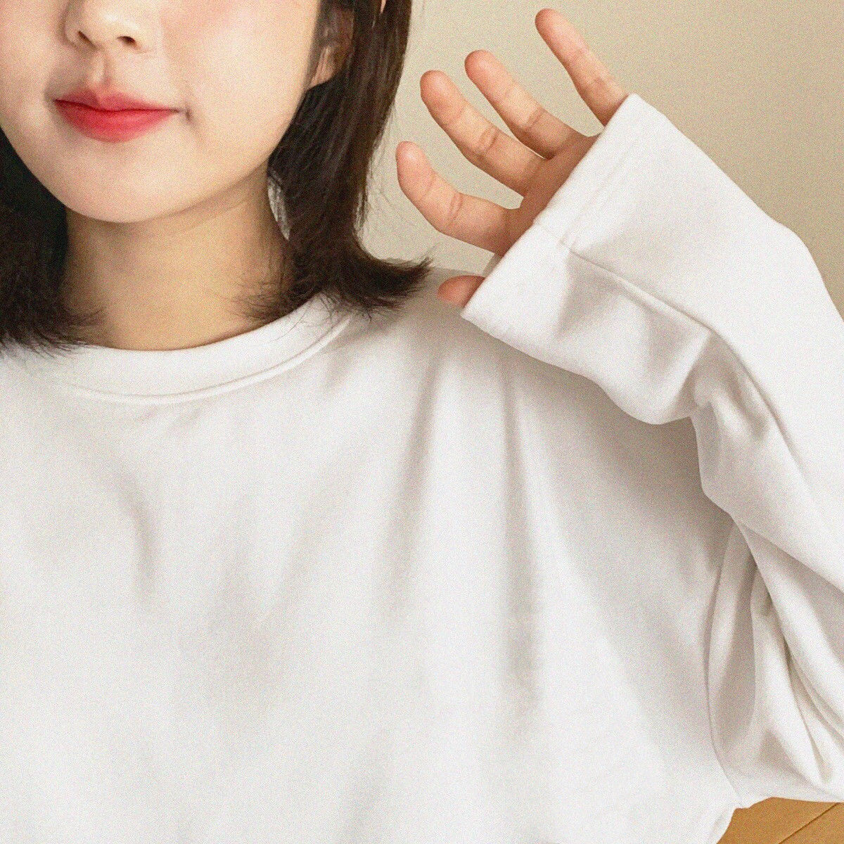 純色軟糯親膚雙面德絨圓領長袖T恤女秋冬內搭保暖打底衫加厚上衣