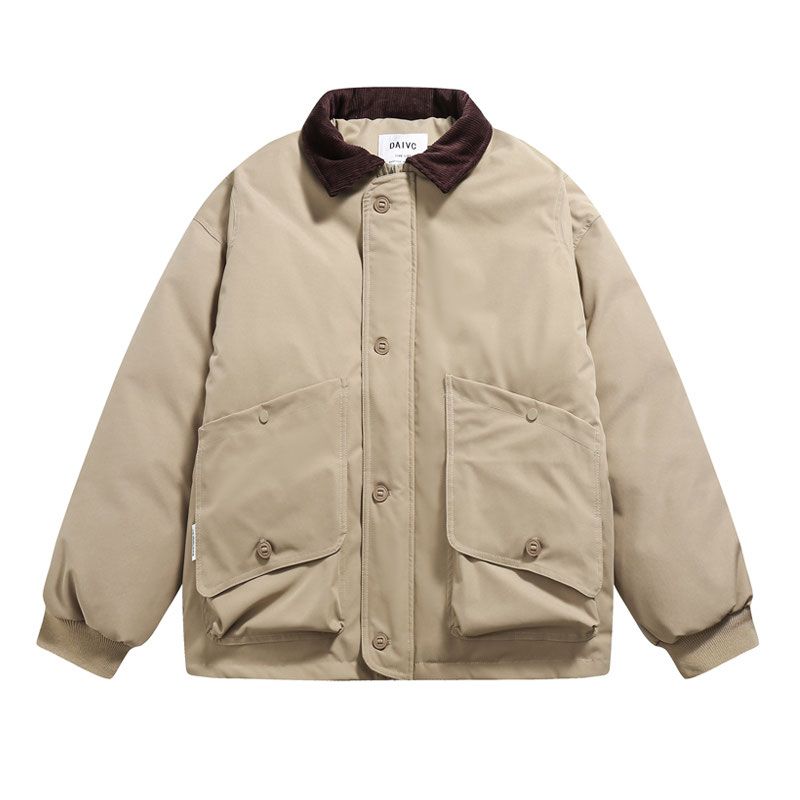 Winter Japanese commuter functional workwear cotton coats for men and women loose thickened warm outdoor hunting jackets cotton coats