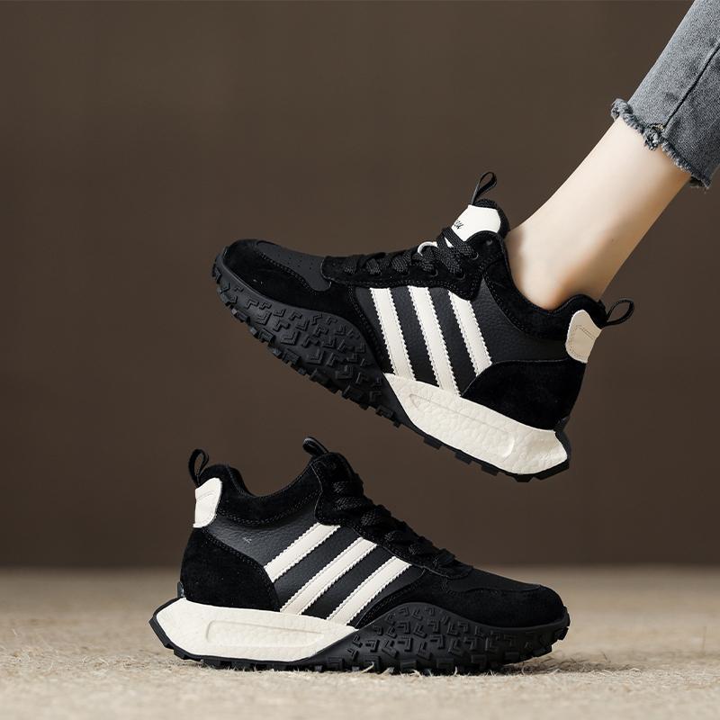 Retro thick-soled color-polished Forrest Gump shoes for women 2023 autumn new high-top casual sports versatile moral training shoes